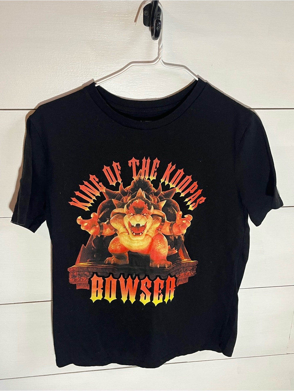 Bowser Kids Black Graphic Tee - King of the Koopas
